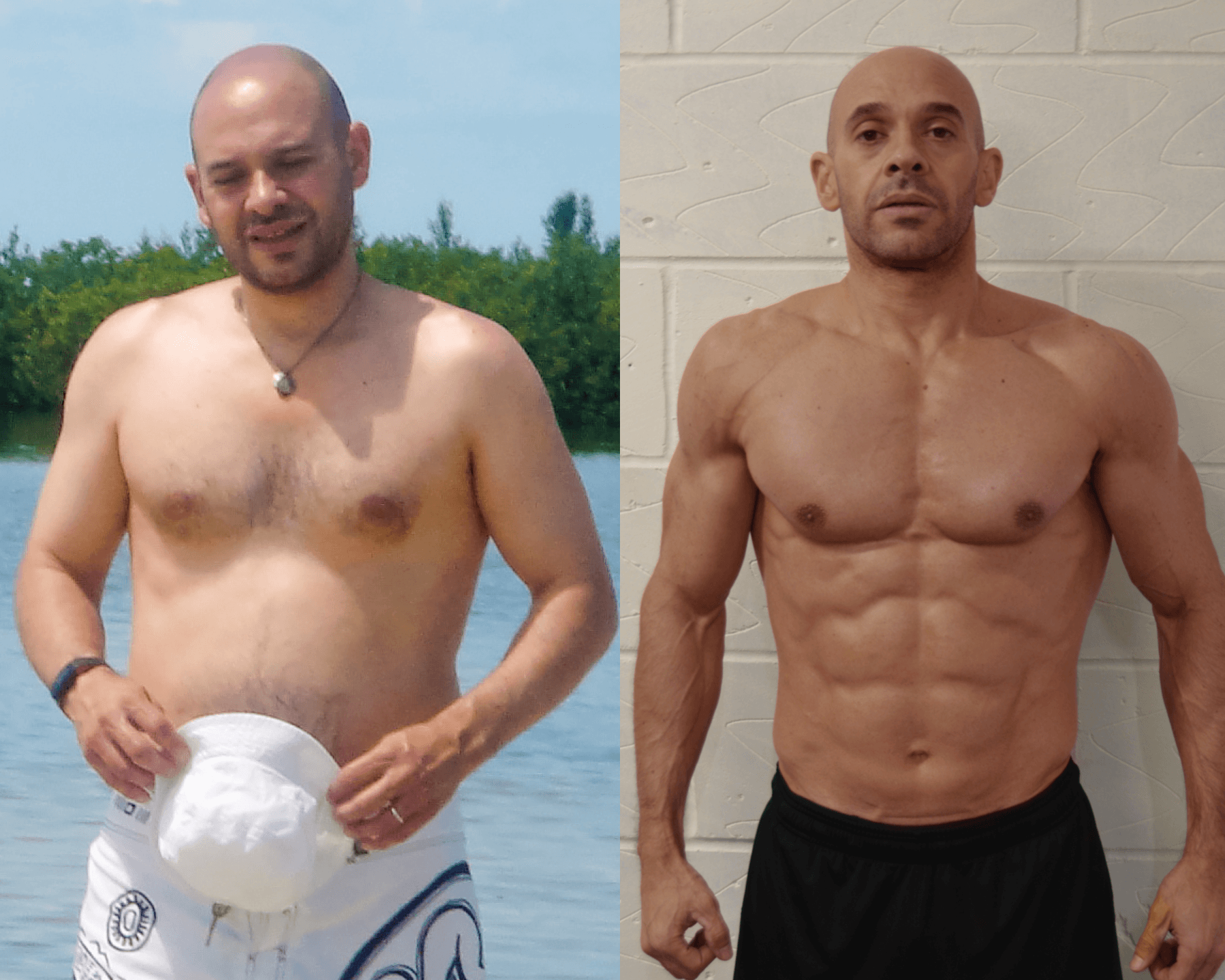 Man's fitness transformation: before and after photos